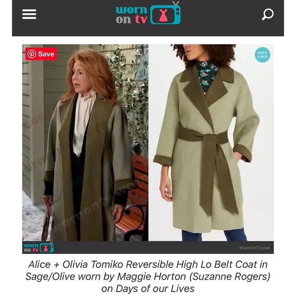 Alice + Olivia Tomiko Gorgeous Reversible Cashmere & Wool Blend Long Coat - Picture 6 of 16